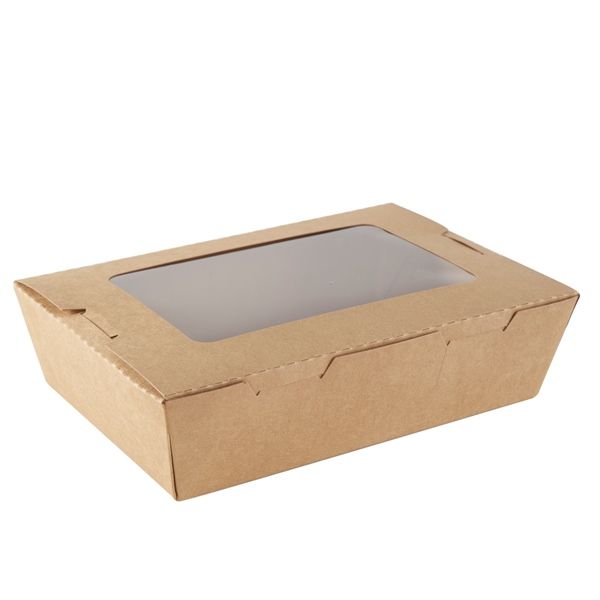 Caja Kraft Con Ventana 1600 ml  un